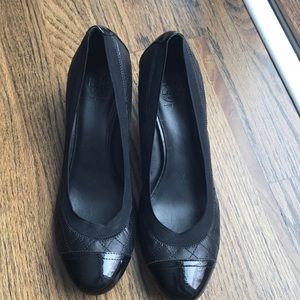 Patent leather pumps